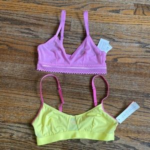 Bundle of 2 NWT Yellow/pink bralette